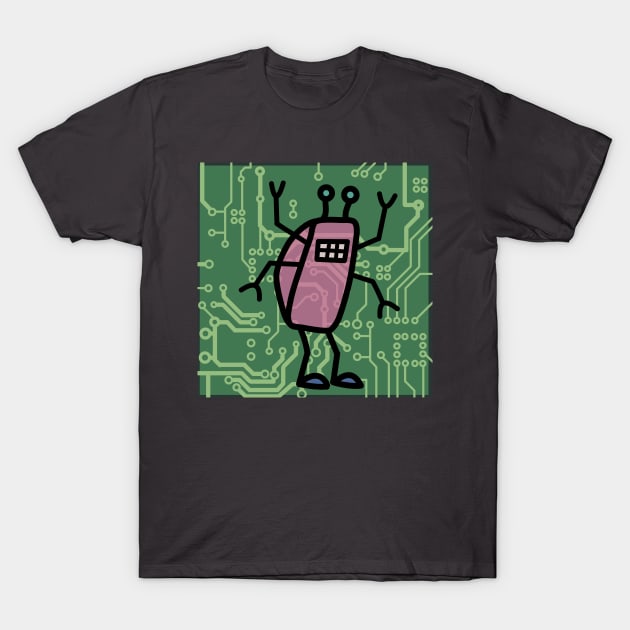 Bug in the System (green) T-Shirt by David Allan Wells